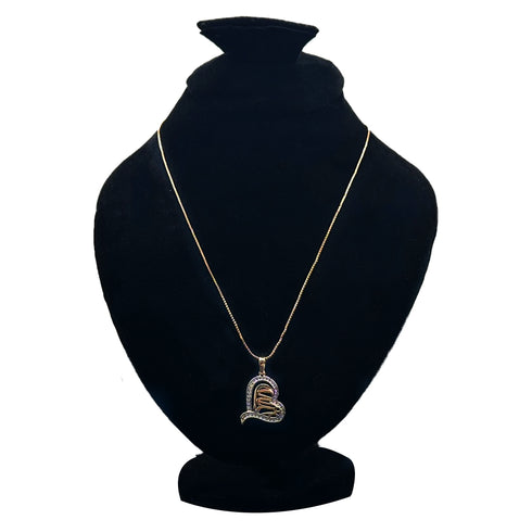 Delicate Heart Shaped Shiny Zircon Necklace - D132 - 2